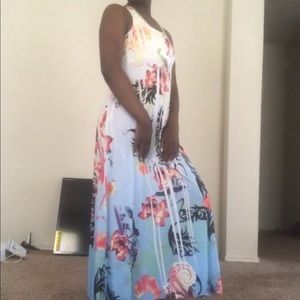 Tracy Lynn maxi dress with floral print
